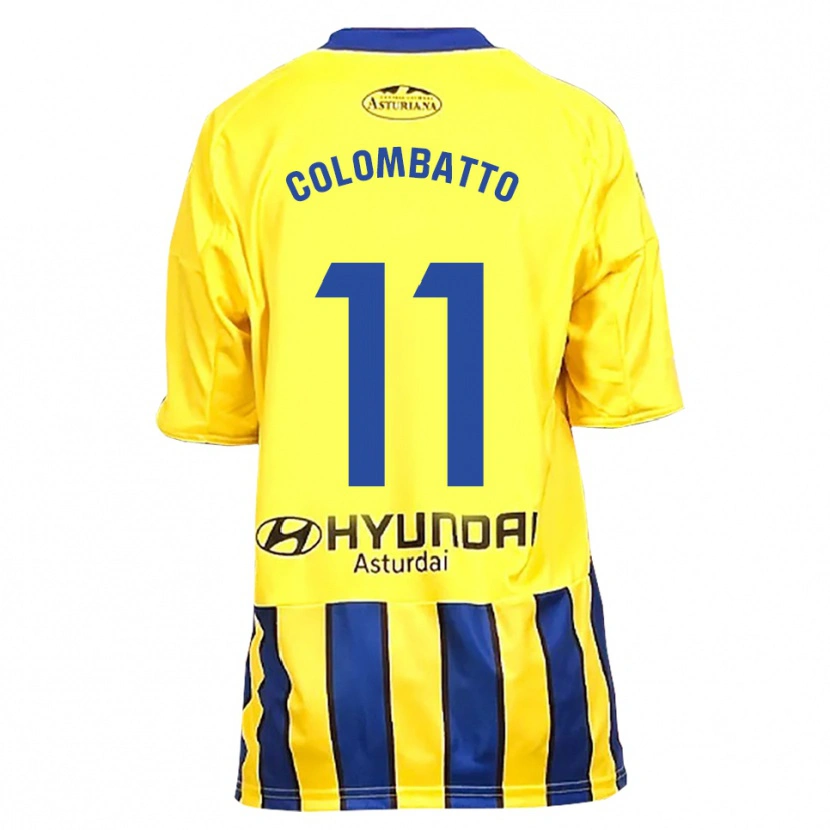 Danxenキッズサンティアゴ・コロンバト#11黄青アウェイシャツ2025/26ジャージーユニフォーム
