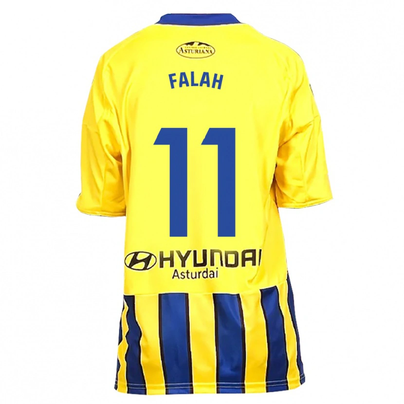 Danxenキッズオマール・ファラハ#11黄青アウェイシャツ2025/26ジャージーユニフォーム