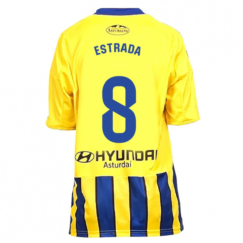 DanxenキッズNacho Estrada#8黄青アウェイシャツ2025/26ジャージーユニフォーム