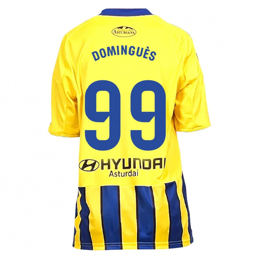 Danxenキッズブランドン・ドミンゲス#99黄青アウェイシャツ2025/26ジャージーユニフォーム