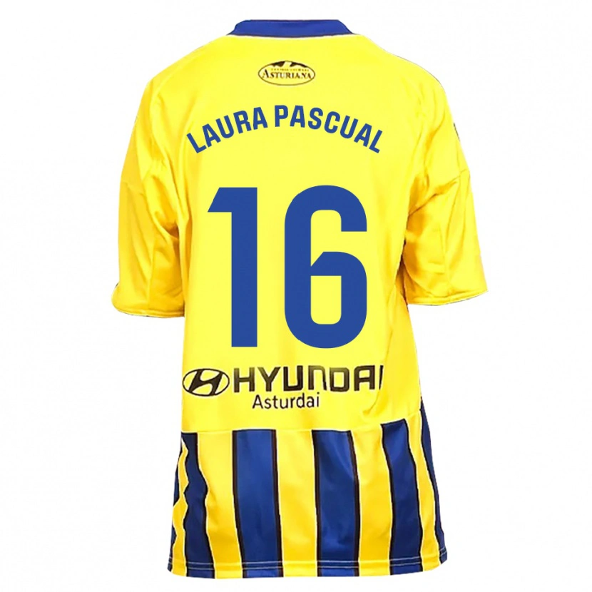 DanxenキッズLaura Pascual#16黄青アウェイシャツ2025/26ジャージーユニフォーム