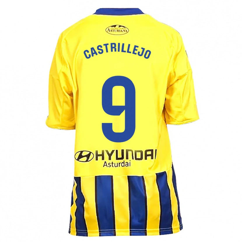 DanxenキッズGuillermo Castrillejo#9黄青アウェイシャツ2025/26ジャージーユニフォーム