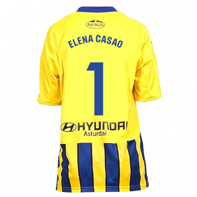 DanxenキッズElena Casao López#1黄青アウェイシャツ2025/26ジャージーユニフォーム