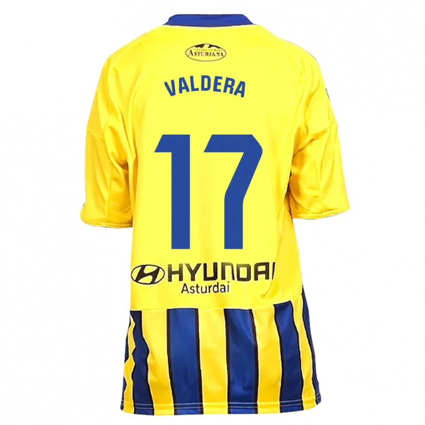 DanxenキッズRubén Valdera#17黄青アウェイシャツ2025/26ジャージーユニフォーム
