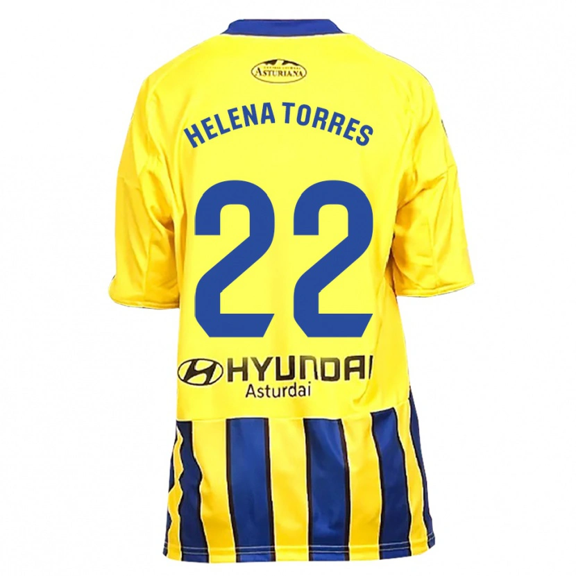 DanxenキッズHelena Torres Maiquez#22黄青アウェイシャツ2025/26ジャージーユニフォーム