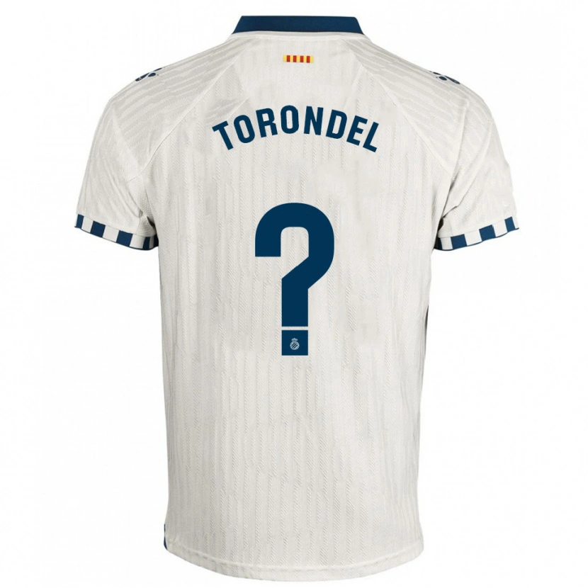 DanxenキッズAitor Torondel#0白青アウェイシャツ2025/26ジャージーユニフォーム