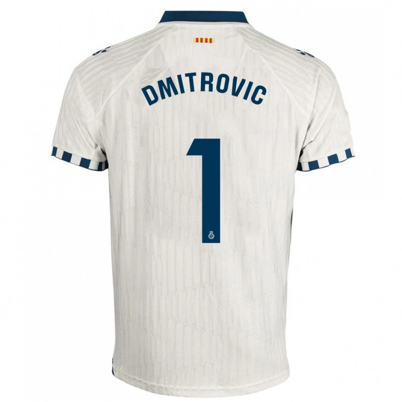Danxenキッズマルコ・ドミトロヴィッチ#1白青アウェイシャツ2025/26ジャージーユニフォーム