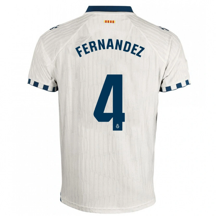 Danxenキッズマルコス・フェルナンデス#4白青アウェイシャツ2025/26ジャージーユニフォーム