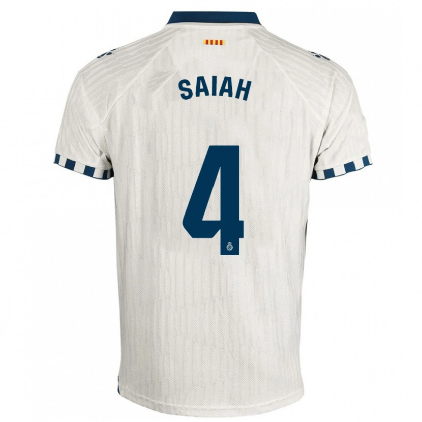 DanxenキッズRachid Saiah#4白青アウェイシャツ2025/26ジャージーユニフォーム