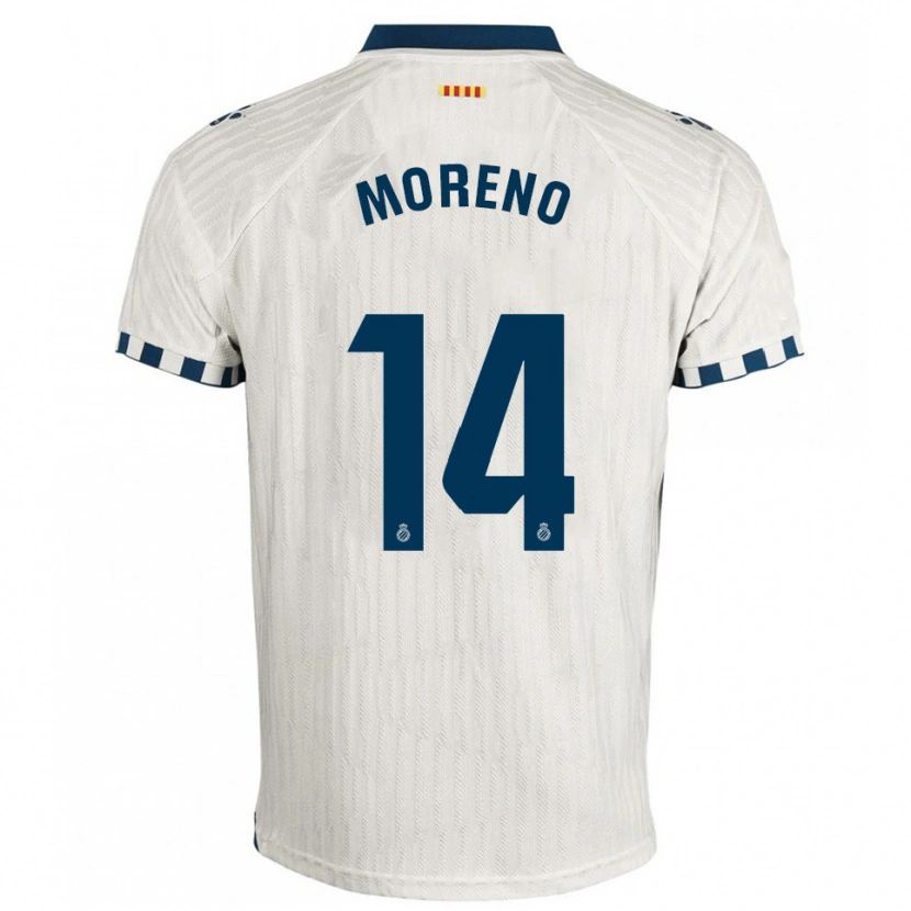DanxenキッズJan Moreno#14白青アウェイシャツ2025/26ジャージーユニフォーム