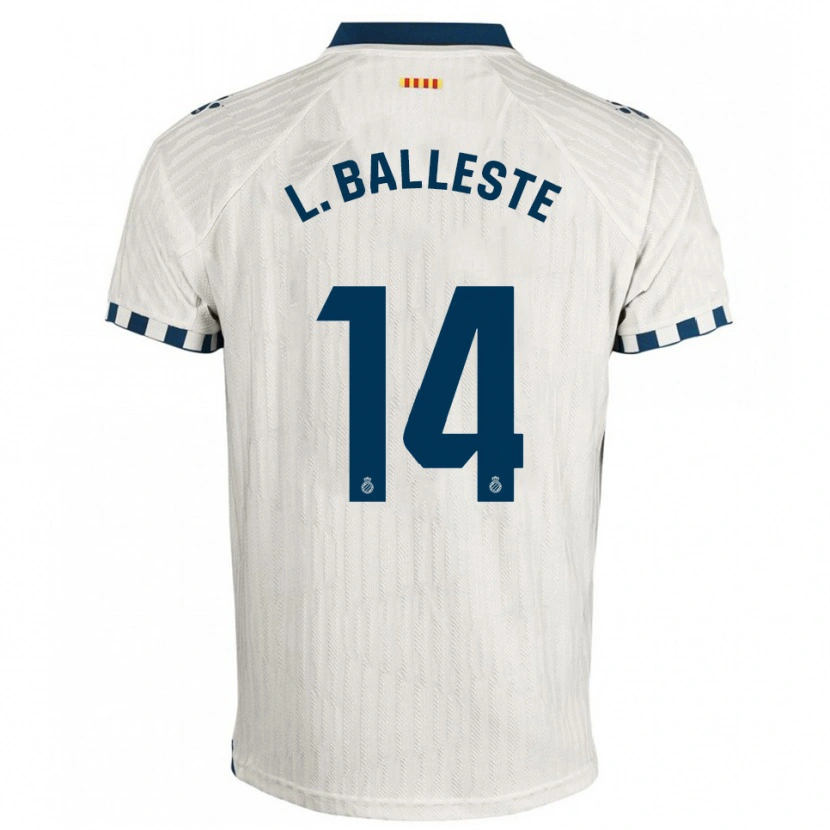 DanxenキッズLaia Balleste Sciora#14白青アウェイシャツ2025/26ジャージーユニフォーム