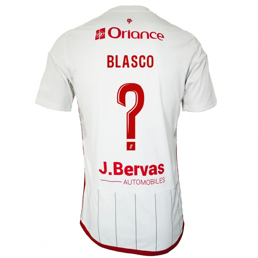DanxenキッズLuna Blasco#0白赤アウェイシャツ2025/26ジャージーユニフォーム