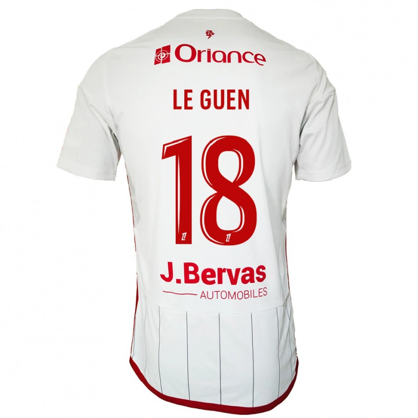 Danxenキッズラファエル・マーク・ル・グエン#18白赤アウェイシャツ2025/26ジャージーユニフォーム