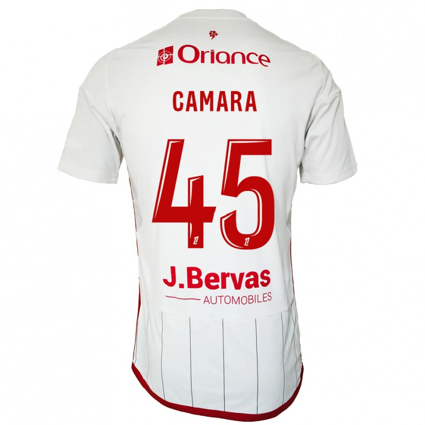 Danxenキッズマディ・カマラ#45白赤アウェイシャツ2025/26ジャージーユニフォーム