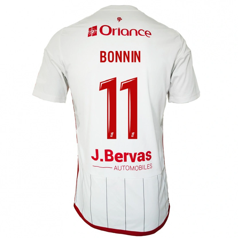 DanxenキッズLilian Bonnin#11白赤アウェイシャツ2025/26ジャージーユニフォーム