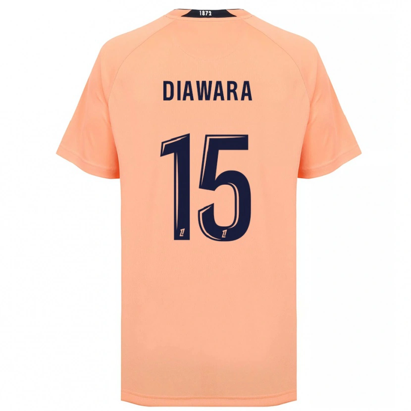 DanxenキッズKandet Diawara#15オレンジ ネイビーアウェイシャツ2025/26ジャージーユニフォーム