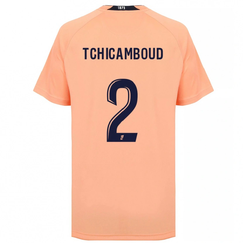 DanxenキッズSteed Tchicamboud#2オレンジ ネイビーアウェイシャツ2025/26ジャージーユニフォーム