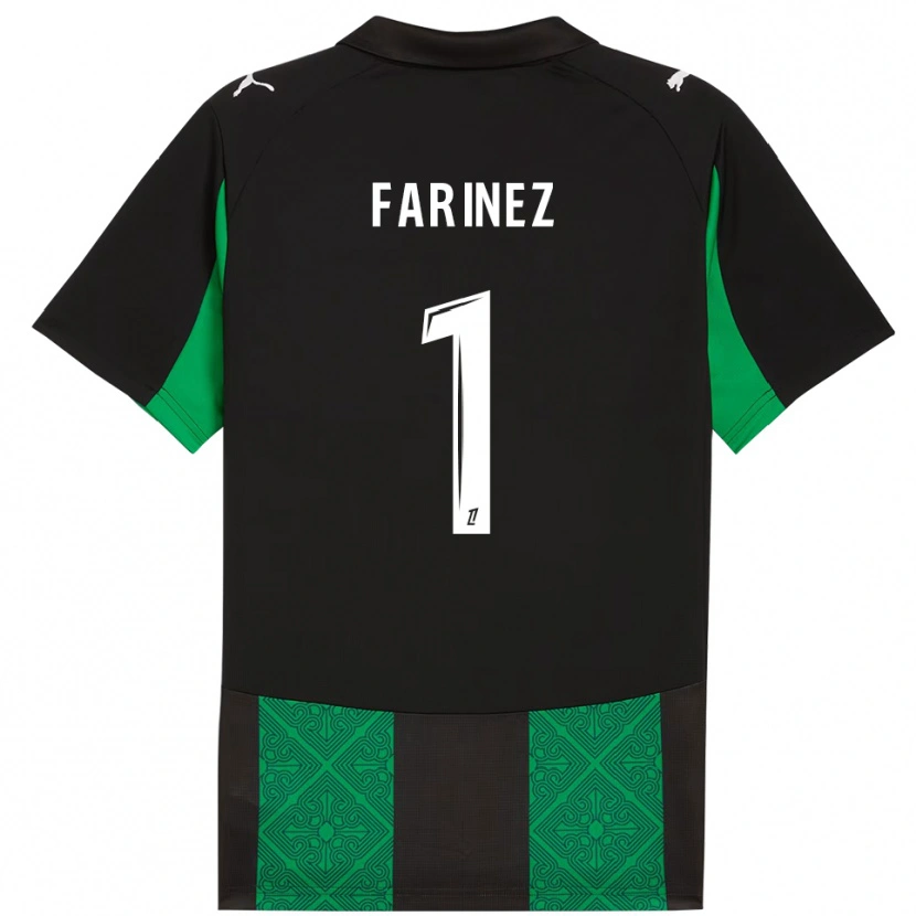 Danxenキッズウイケル・ファリニェス#1黒緑アウェイシャツ2025/26ジャージーユニフォーム