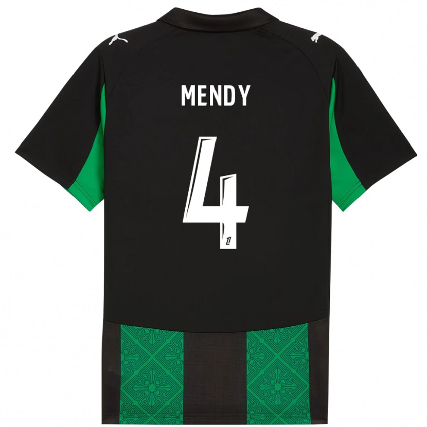 DanxenキッズEllijah Mendy#4黒緑アウェイシャツ2025/26ジャージーユニフォーム