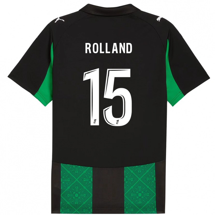 Danxenキッズポール・ロラン#15黒緑アウェイシャツ2025/26ジャージーユニフォーム