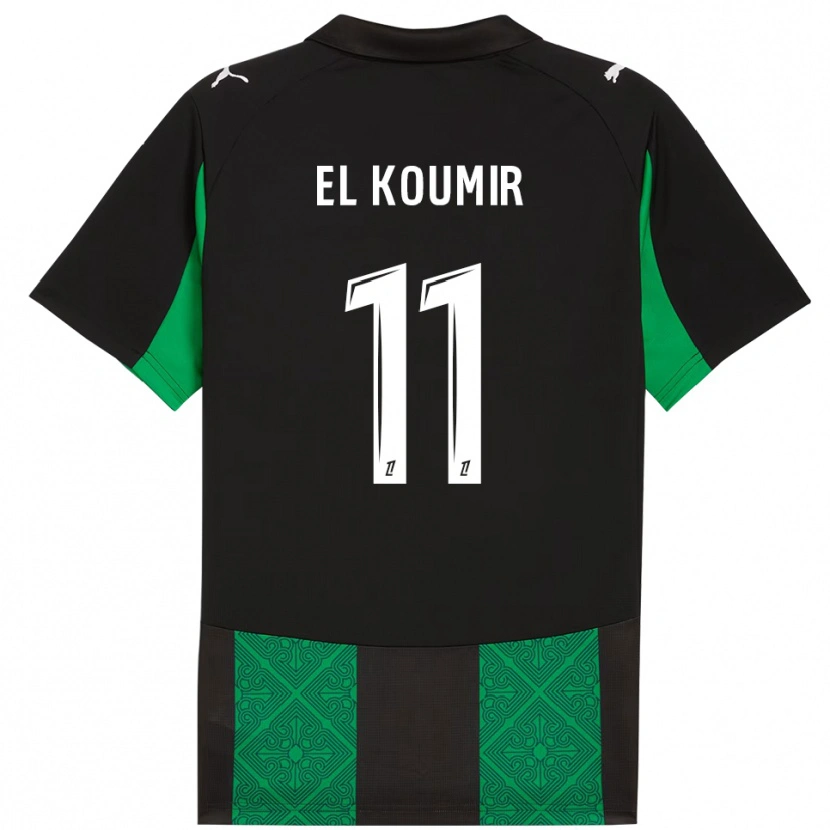DanxenキッズKaîna El Koumir#11黒緑アウェイシャツ2025/26ジャージーユニフォーム