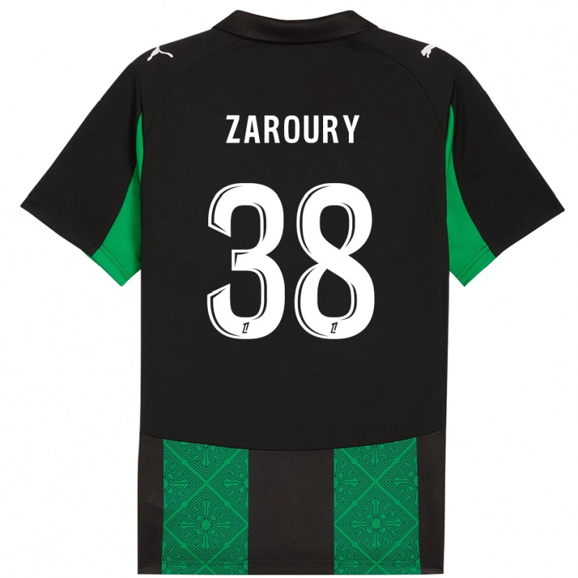 Danxenキッズアナス・ザルリ#38黒緑アウェイシャツ2025/26ジャージーユニフォーム