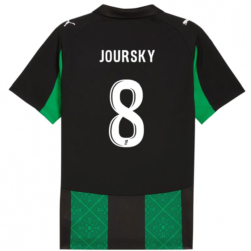 DanxenキッズLeopold Joursky#8黒緑アウェイシャツ2025/26ジャージーユニフォーム