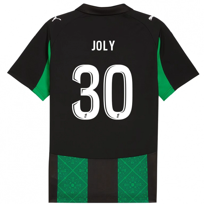 Danxenキッズブランディーヌ・ジョリー#30黒緑アウェイシャツ2025/26ジャージーユニフォーム