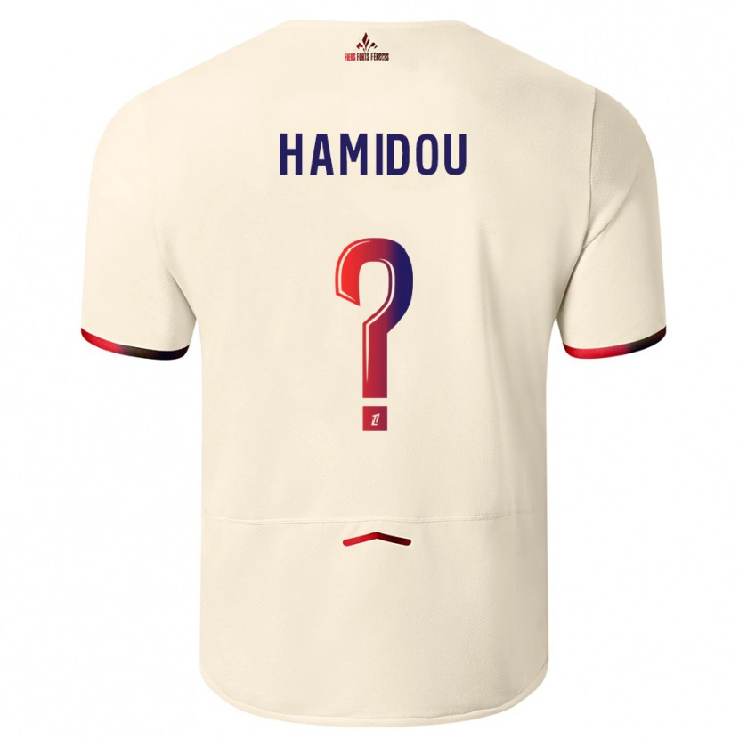 Danxenキッズジャミラ・ハミドゥ#0オフホワイト赤アウェイシャツ2025/26ジャージーユニフォーム