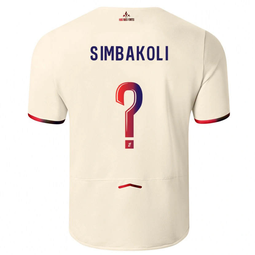 Danxenキッズママドゥ・シンバコリ#0オフホワイト赤アウェイシャツ2025/26ジャージーユニフォーム