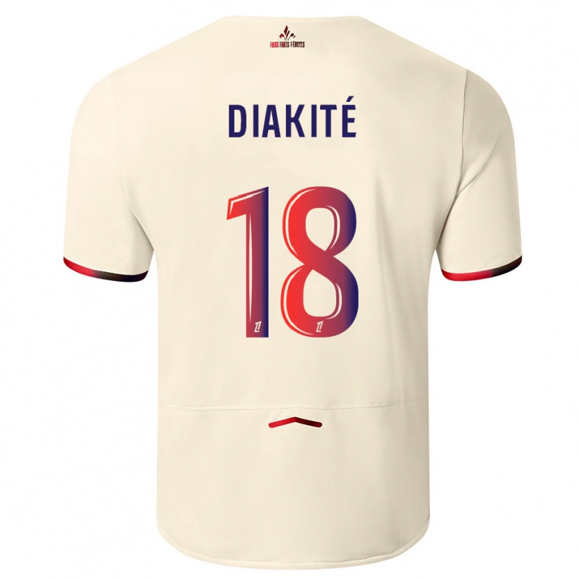 Danxenキッズバフォーデ ダイカイト#18オフホワイト赤アウェイシャツ2025/26ジャージーユニフォーム