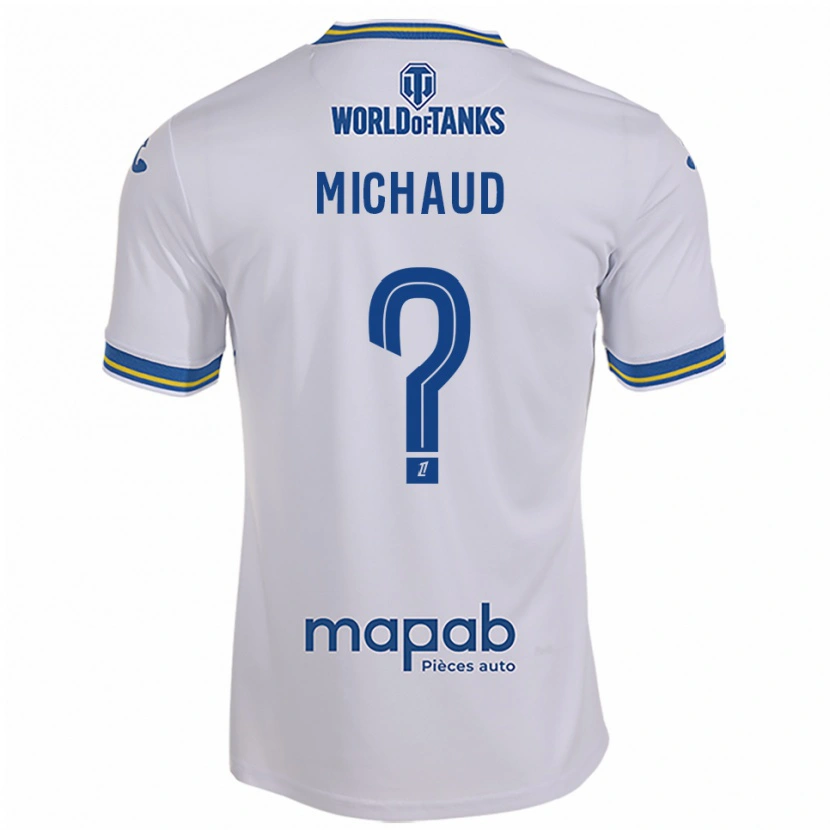 DanxenキッズEtan Michaud#0白空色アウェイシャツ2025/26ジャージーユニフォーム