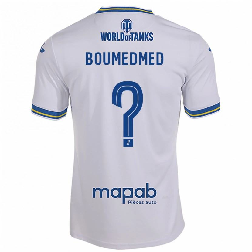DanxenキッズKamil Boumedmed#0白空色アウェイシャツ2025/26ジャージーユニフォーム