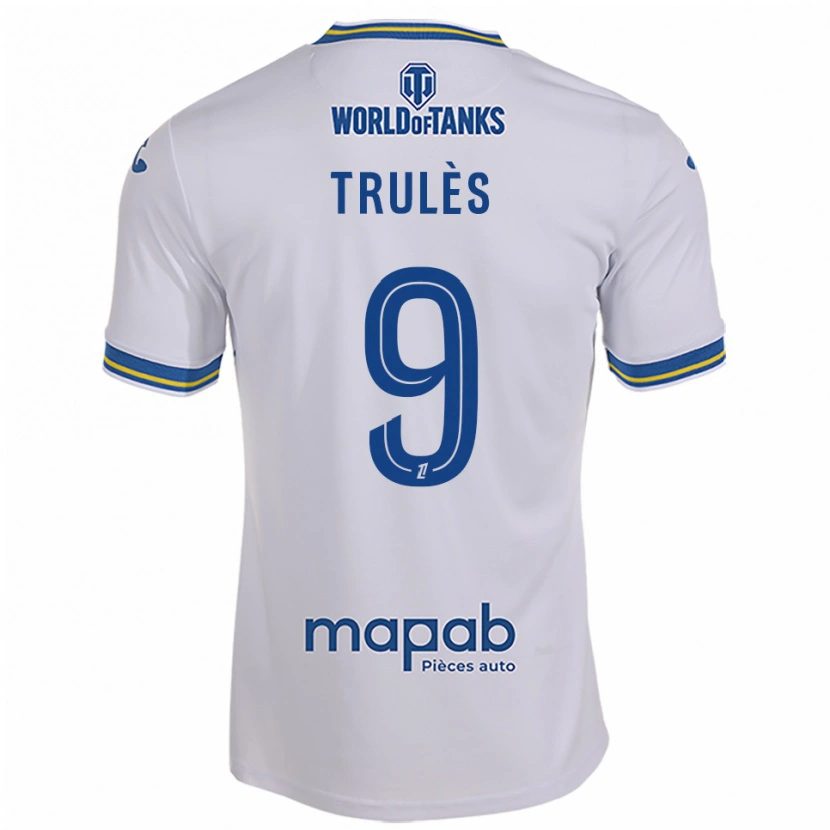 DanxenキッズRayann Trulès#9白空色アウェイシャツ2025/26ジャージーユニフォーム