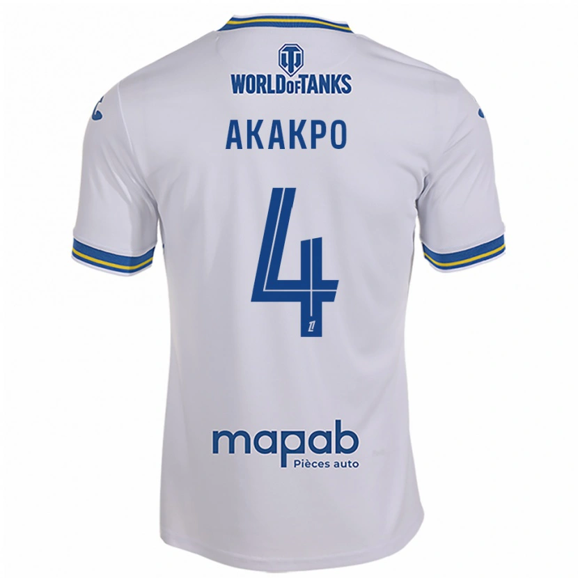 DanxenキッズIzak Akakpo#4白空色アウェイシャツ2025/26ジャージーユニフォーム