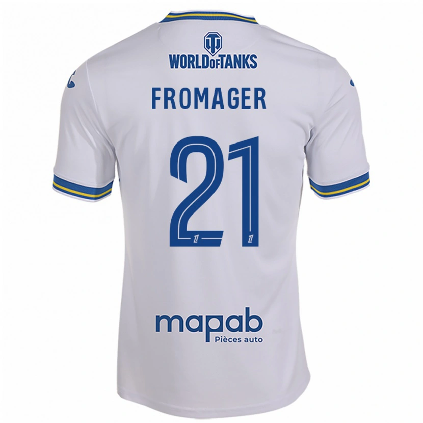 DanxenキッズCôme Fromager#21白空色アウェイシャツ2025/26ジャージーユニフォーム