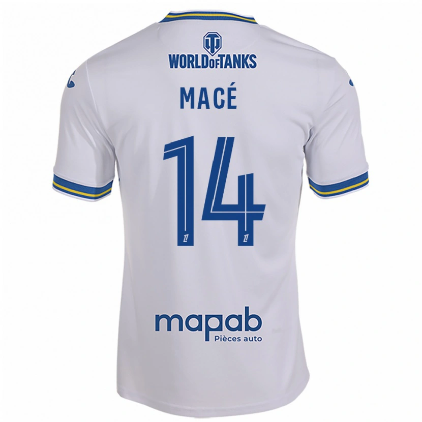 DanxenキッズMarine Macé#14白空色アウェイシャツ2025/26ジャージーユニフォーム