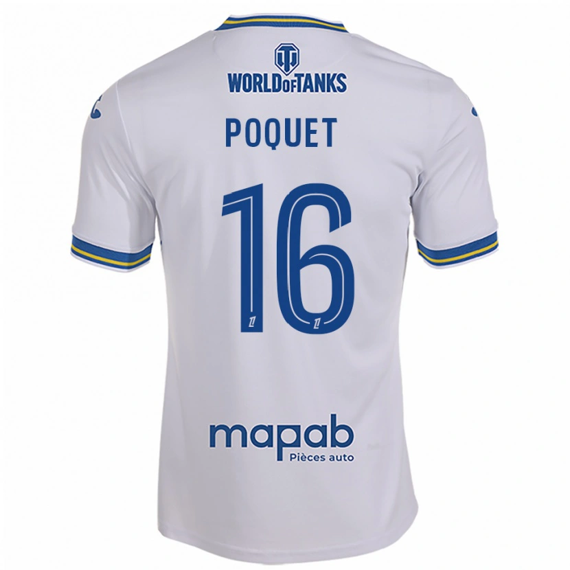 DanxenキッズCamille Poquet#16白空色アウェイシャツ2025/26ジャージーユニフォーム