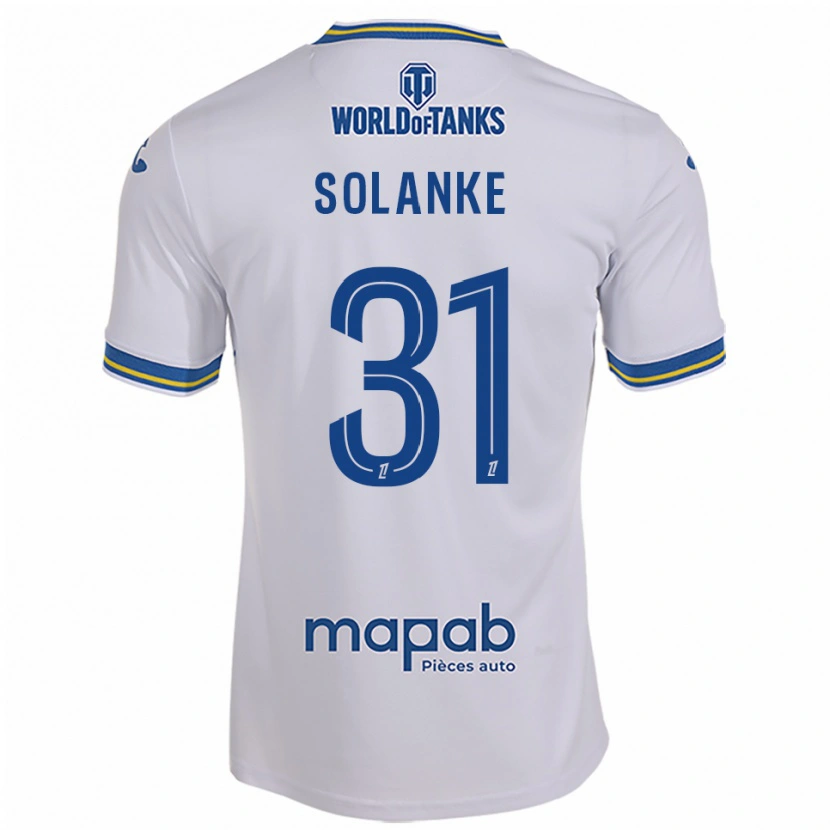 DanxenキッズAde Solanke#31白空色アウェイシャツ2025/26ジャージーユニフォーム