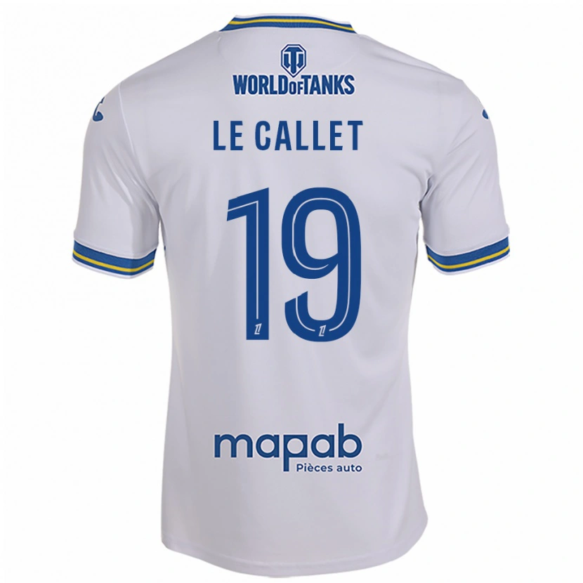 DanxenキッズTiago Le Callet#19白空色アウェイシャツ2025/26ジャージーユニフォーム