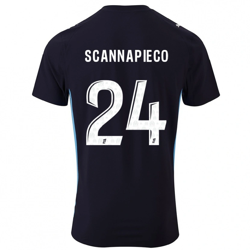 DanxenキッズDona Scannapieco#24黒空色アウェイシャツ2025/26ジャージーユニフォーム