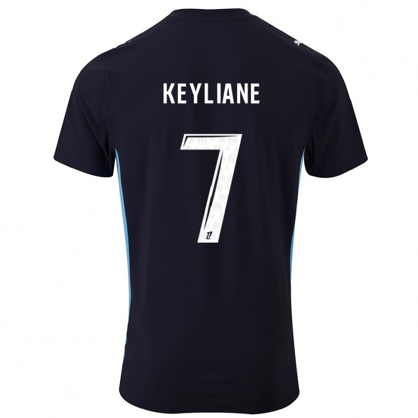 DanxenキッズKeyliane Abdallah#7黒空色アウェイシャツ2025/26ジャージーユニフォーム
