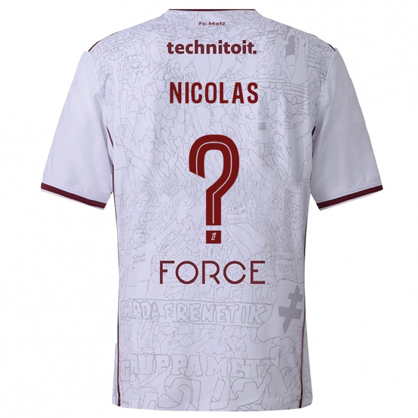 DanxenキッズMax-Henry Nicolas#0白バーガンディアウェイシャツ2025/26ジャージーユニフォーム