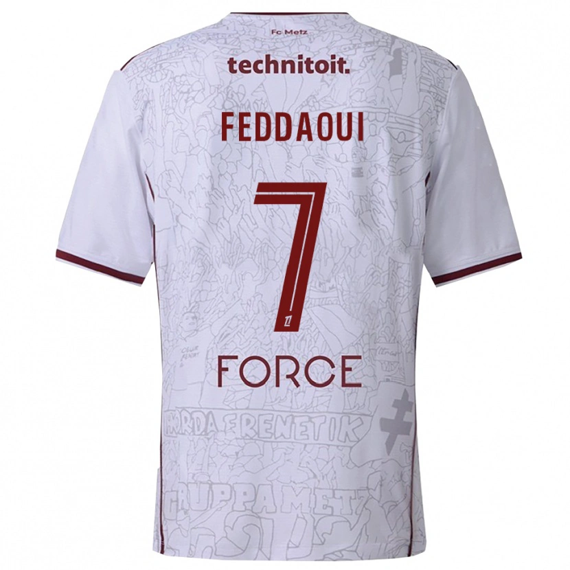 Danxenキッズレイナ・フェッダウィ#7白バーガンディアウェイシャツ2025/26ジャージーユニフォーム