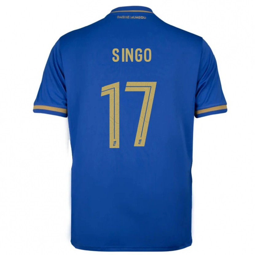 Danxenキッズウィルフリード・シンゴ#17青金アウェイシャツ2025/26ジャージーユニフォーム