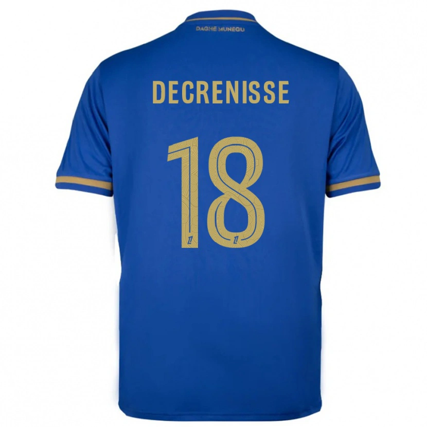DanxenキッズAxel Decrenisse#18青金アウェイシャツ2025/26ジャージーユニフォーム