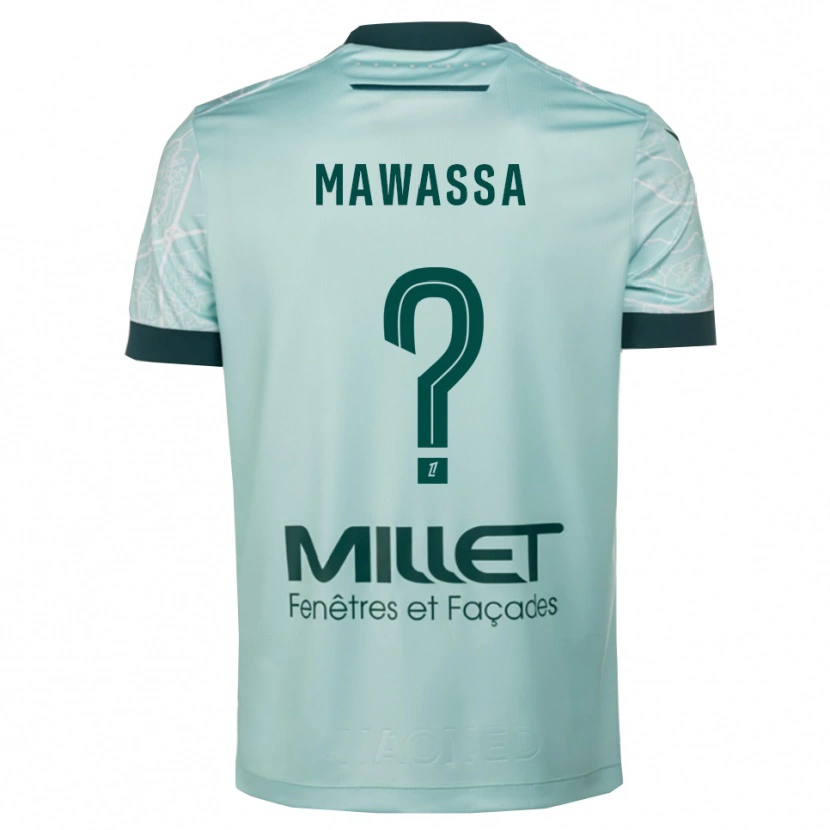 DanxenキッズEnoch Mawassa#0緑白アウェイシャツ2025/26ジャージーユニフォーム