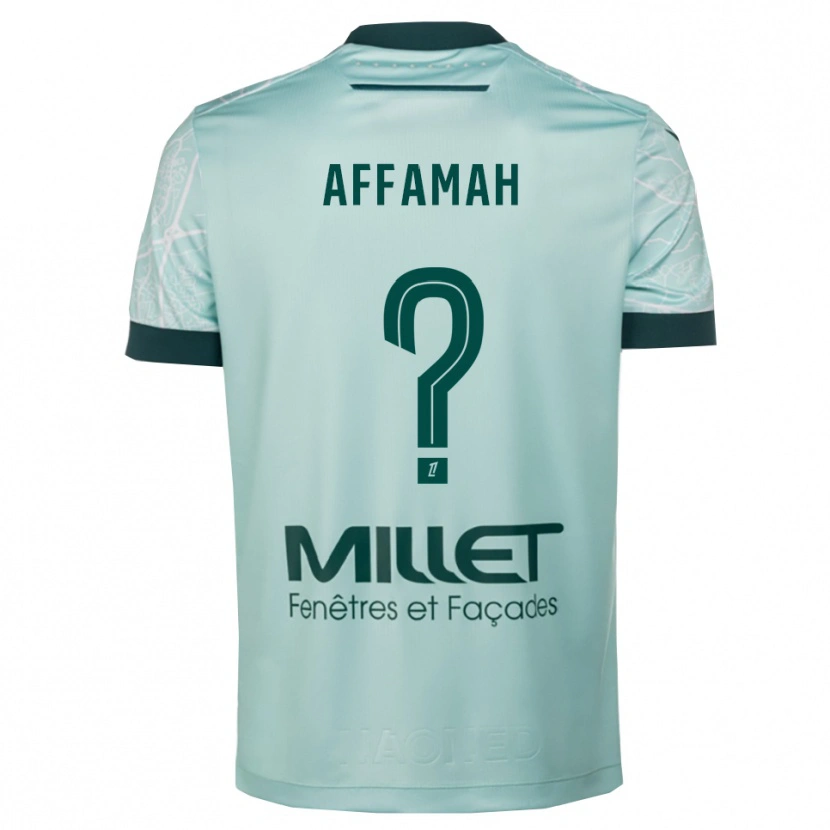 DanxenキッズJoe-Loïc Affamah#0緑白アウェイシャツ2025/26ジャージーユニフォーム
