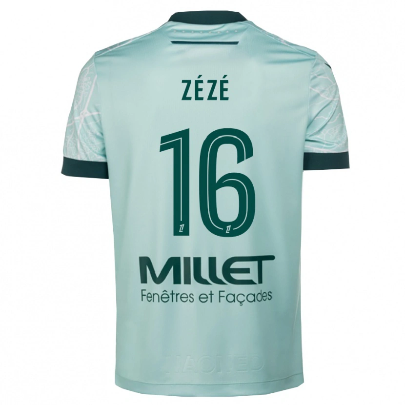 DanxenキッズYanel Zézé#16緑白アウェイシャツ2025/26ジャージーユニフォーム
