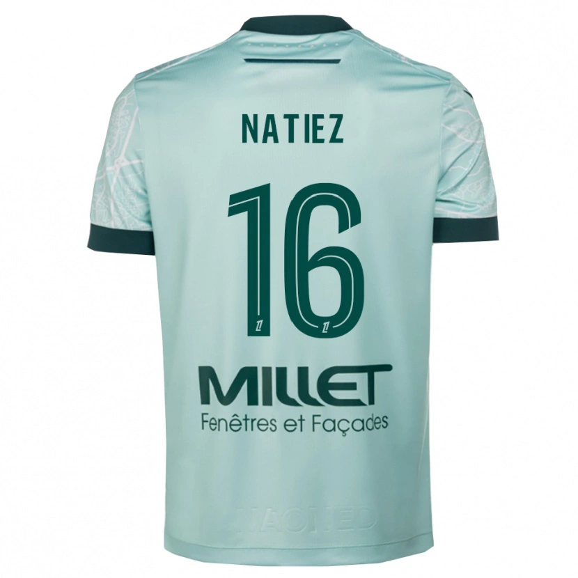 DanxenキッズStanislas Natiez#16緑白アウェイシャツ2025/26ジャージーユニフォーム